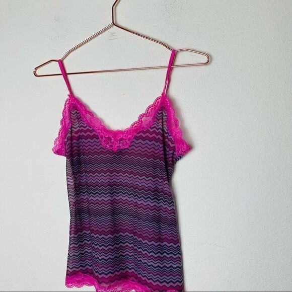 NWOT Vintage Y2K Express Mesh Sheer Lace Tank Top Small - Picture 2 of 4